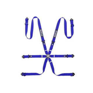 Pasy bezpieczeństwa Sparco FIA COMPETITION H-2 PU 2", 6-pkt niebieskie