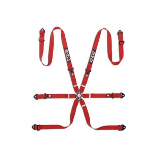 Pasy bezpieczeństwa Sparco FIA COMPETITION H-2 PU 2", 6-pkt czerwone