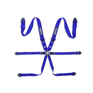 Pasy bezpieczeństwa Sparco FIA COMPETITION H-3 STEEL 3", 6-pkt niebieskie