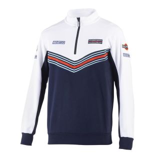Bluza z zamkiem SPARCO MARTINI RACING - granatowo-biała
