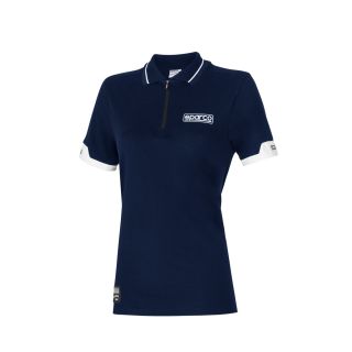 Koszuka polo z zamkiem damska SPARCO LADY - granatowa