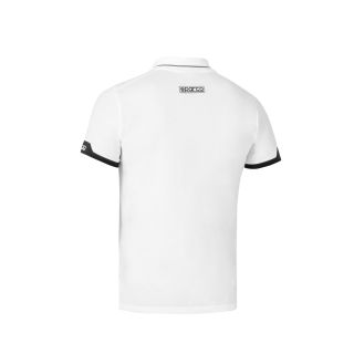 Koszulka polo z zamkiem SPARCO - biała