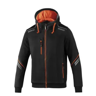 Kurtka SPARCO TECH HOODED - czarno-pomarańczowa