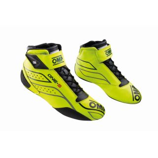 Buty OMP ONE-S FIA 8856-2018 żółte fluo