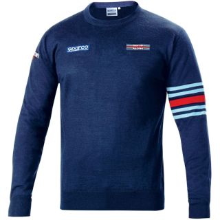 Sweter bawełniany SPARCO MARTINI RACING - granatowy