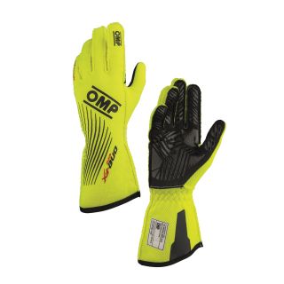 Rękawice OMP ONE EVO FX FIA 8856-2018 żółte fluo