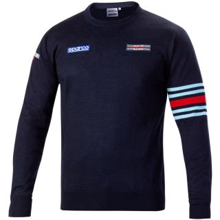 Sweter wełniany SPARCO MARTINI RACING - granatowy