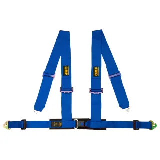 Pasy bezpieczeństwa OMP RACING 4M – 2", 4-pkt. ECE niebieskie