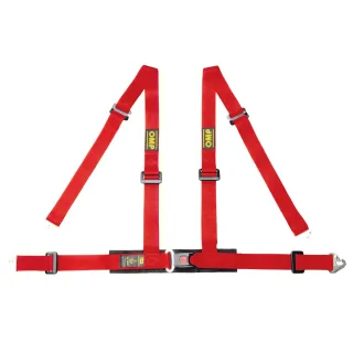 Pasy bezpieczeństwa OMP ROAD 4M – 2", 4-pkt. ECE czerwone