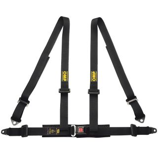 Pasy bezpieczeństwa OMP ROAD 4 – 2", 4-pkt. ECE czarne