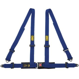 Pasy bezpieczeństwa OMP ROAD 4 – 2", 4-pkt. ECE niebieskie