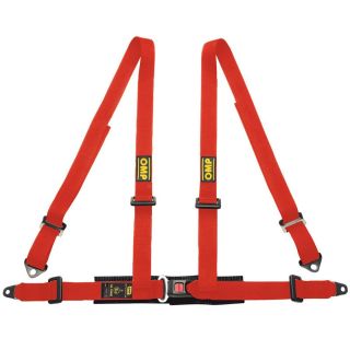 Pasy bezpieczeństwa OMP ROAD 4 – 2", 4-pkt. ECE czerwone