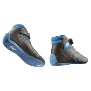 Buty kartingowe OMP KS-2X FIA 8877-2022 czarno-błękitne
