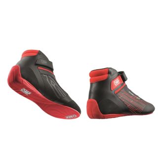 Buty kartingowe OMP KS-2X FIA 8877-2022 czarno-czerwone