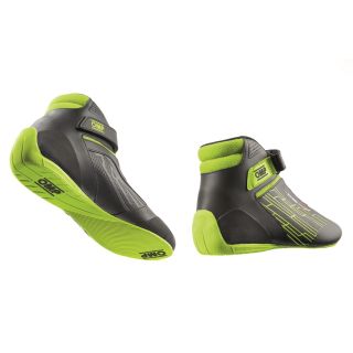 Buty kartingowe OMP KS-2X FIA 8877-2022 czarno-żółte fluo