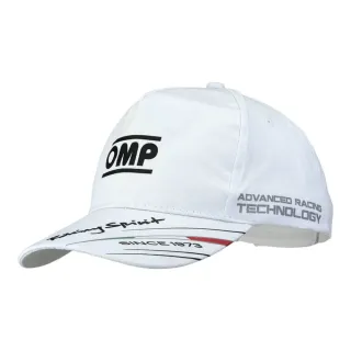 Czapka z daszkiem OMP RACING SPIRIT biała