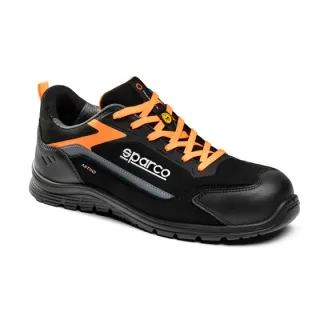Buty SPARCO NITRO ADVANCED ELFYN ESD S3S SR FO SC czarno-pomarańczowe fluo
