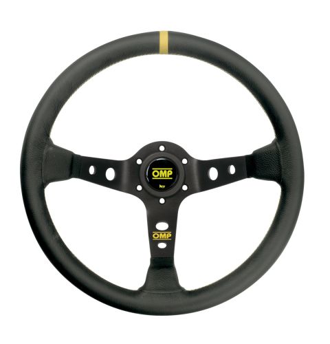Kierownica skórzana OMP CORSICA czarno-żółta