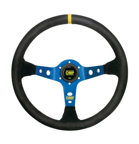 Kierownica zamszowa OMP CORSICA czarno-niebieska