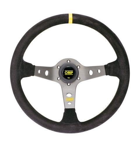 Kierownica zamszowa OMP CORSICA czarno-szara