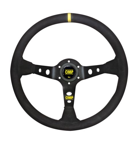 Kierownica zamszowa OMP CORSICA czarno-żółta