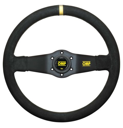 Kierownica zamszowa OMP RALLY czarno-żółta