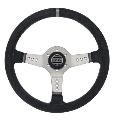 Kierownica zamszowa SPARCO L777 czarno-srebrna