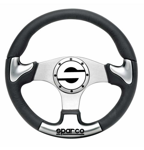 Kierownica poliuretanowa SPARCO P222 czarno-srebrna