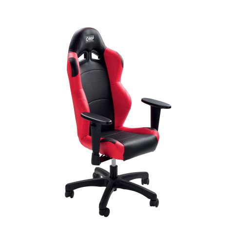 Fotel biurowy dziecięcy MINI OMP CHAIR czarno-czerwony