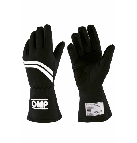 Rękawice OMP DIJON 2025 (RETRO) FIA 8856-2018 czarne