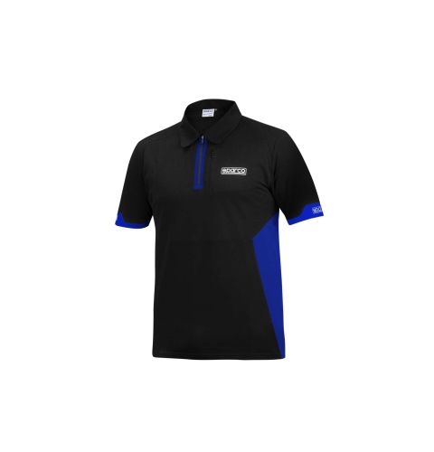 Polo SPARCO ZIP - czarno-niebieskie