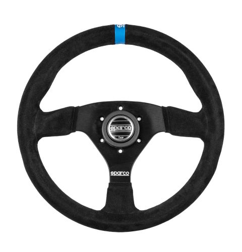 Kierownica zamszowa SPARCO R383 LOGO czarna
