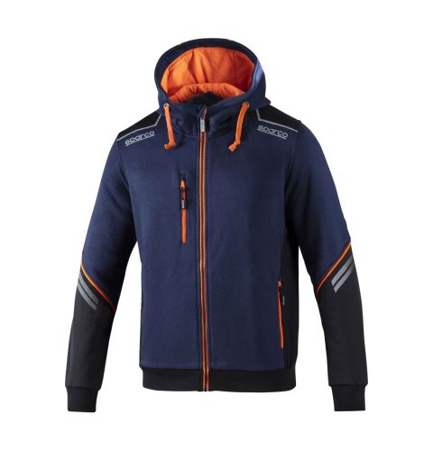 Kurtka SPARCO TECH HOODED - granatowo-pomarańczowa
