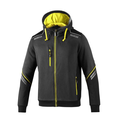 Kurtka SPARCO TECH HOODED – szaro-żółta