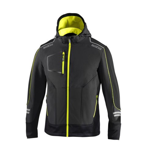 Kurtka SPARCO TECH SOFT-SHELL – szaro-żółta