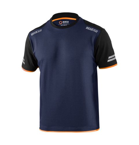 T-shirt SPARCO TECH - granatowo-pomarańczowy