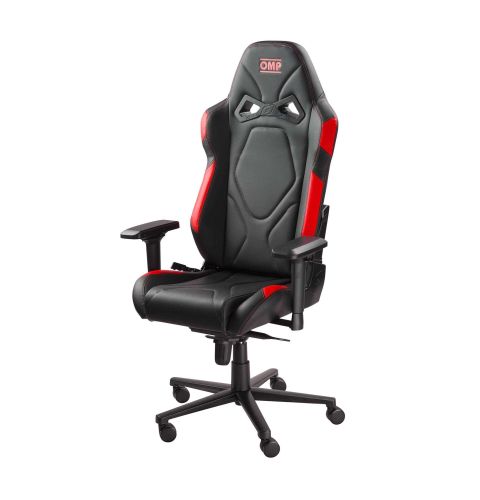 Fotel biurowy OMP GS – czarno-czerwony
