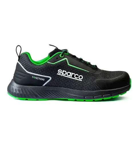 Buty Sparco Traction Sanyo S1PS ESD czarno-zielone fluo