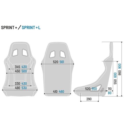 Fotel Sparco Sprint+ 8855-1999 czerwony
