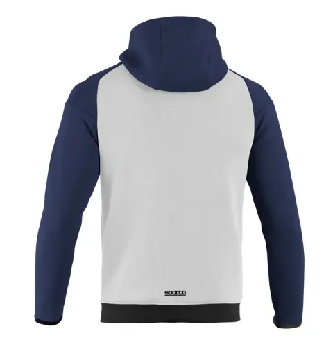 Bluza zapinana z kapturem Sparco biało-granatowa