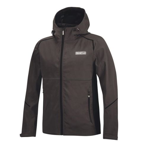 Kurtka przeciwdeszczowa Sparco Shell szaro-czarna