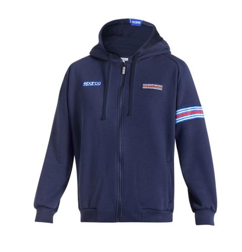 Bluza z kapturem zapinana Sparco Martini Racing granatowa