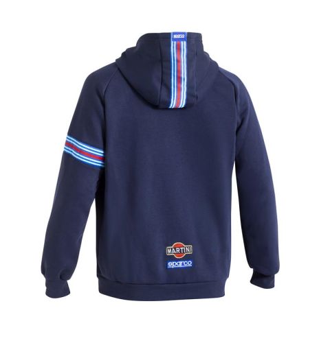 Bluza z kapturem zapinana Sparco Martini Racing granatowa