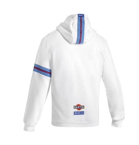 Bluza z kapturem zapinana Sparco Martini Racing biała
