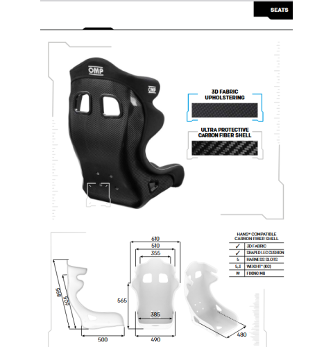 Fotel OMP HGT FIA 8855-1999