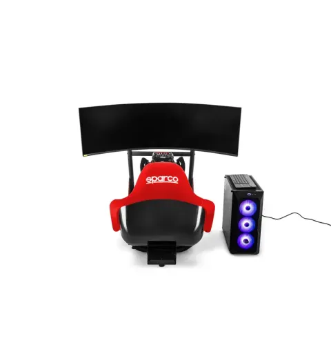 Sparco Evolve Pro GP Rig II Sim Racing Cockpit czerwony