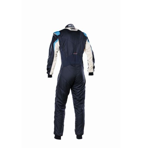 Kombinezon OMP TECNICA EVO FIA 8856-2018 granatowo-biało-błękitny