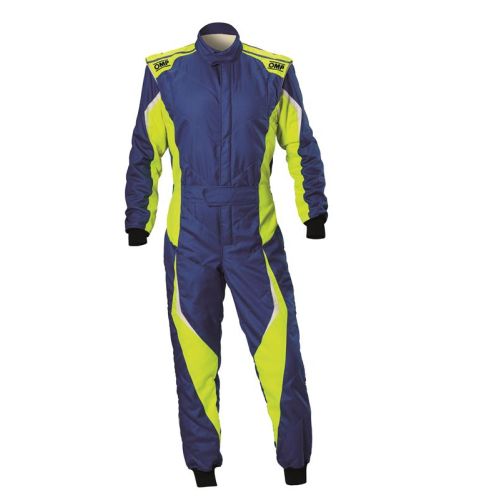 Kombinezon OMP TECNICA EVO FIA 8856-2018 niebiesko-żółty fluo