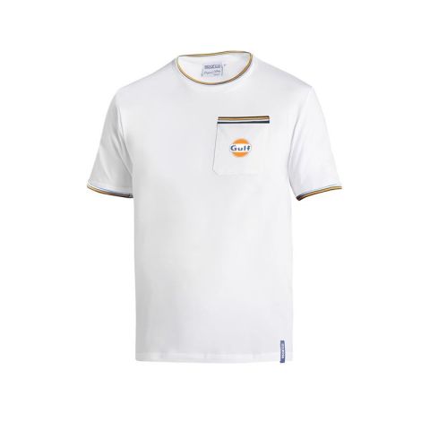Koszulka T-shirt Sparco Gulf z kieszonką biała