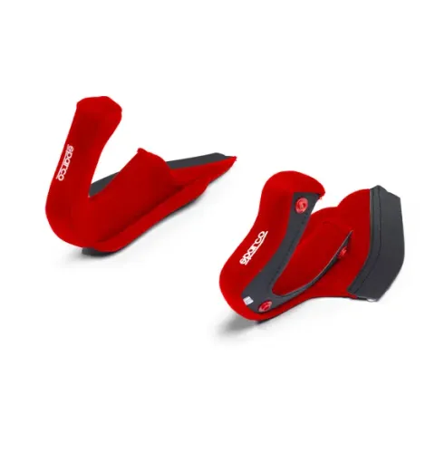 Wyściółka wkładki policzkowe do kasków Sparco Flux RJ oraz RJ-I czerwone